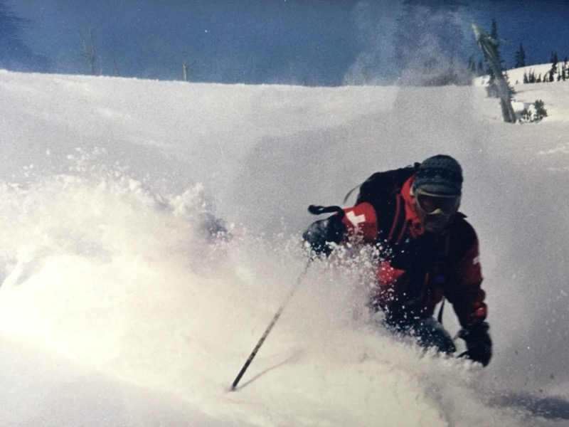 Deep powder skiing